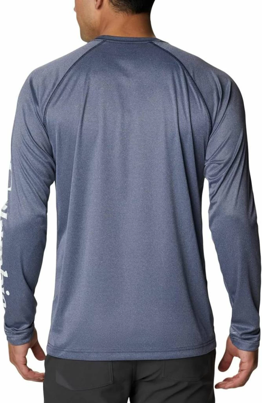 Columbia Men's Fork Stream Long Sleeve Shirt - Heather Color, Lightweight Hiking & Outdoor Performance Top