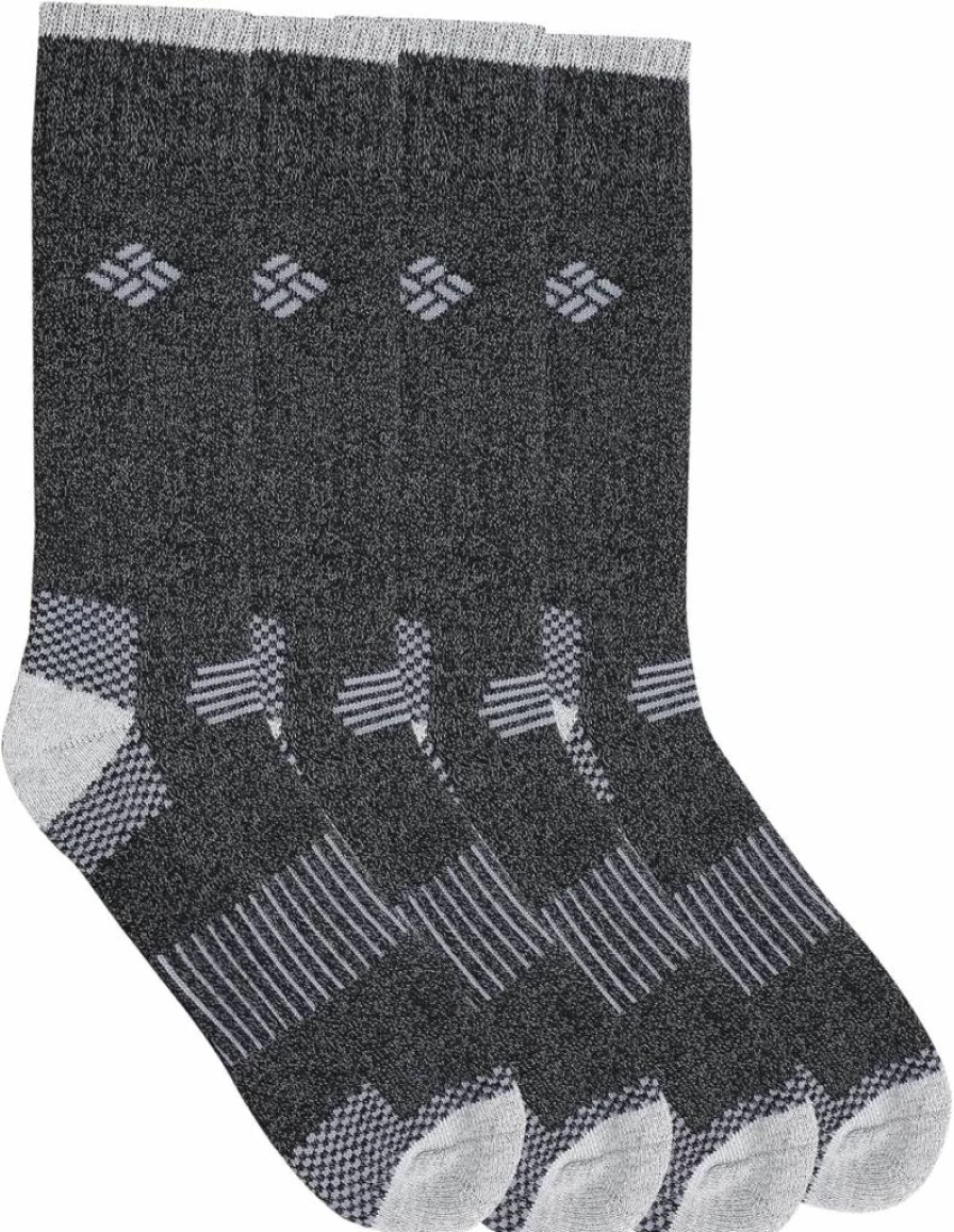 Columbia Men's Moisture-Wicking Crew Socks 4-Pack - Breathable & Odor-Control Hiking Socks