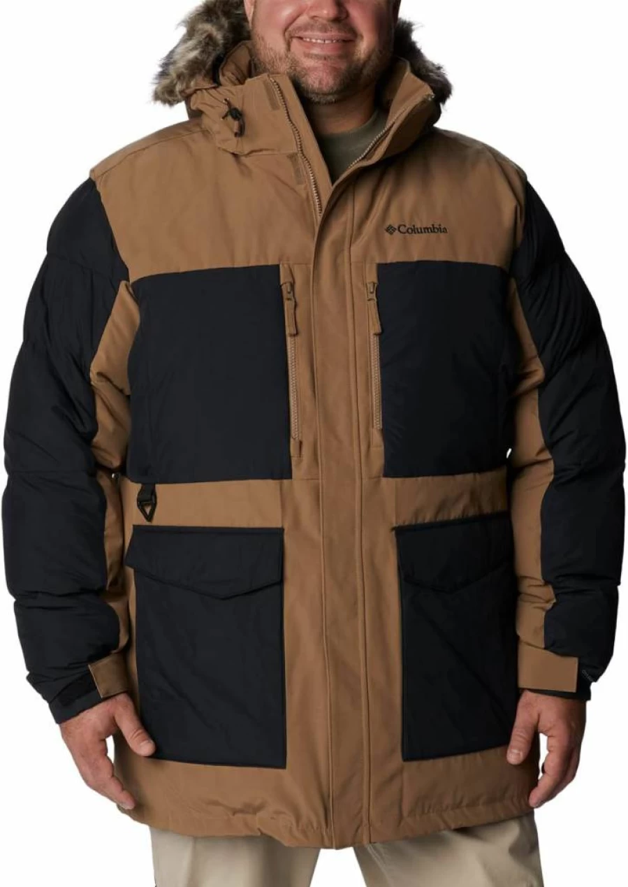 Columbia Men's Marquam Peak Fusion II Parka Jacket - Waterproof Winter Coat, Delta Black, Size Large, Insulated Outdoor Gear for Hiking & Cold Weather
