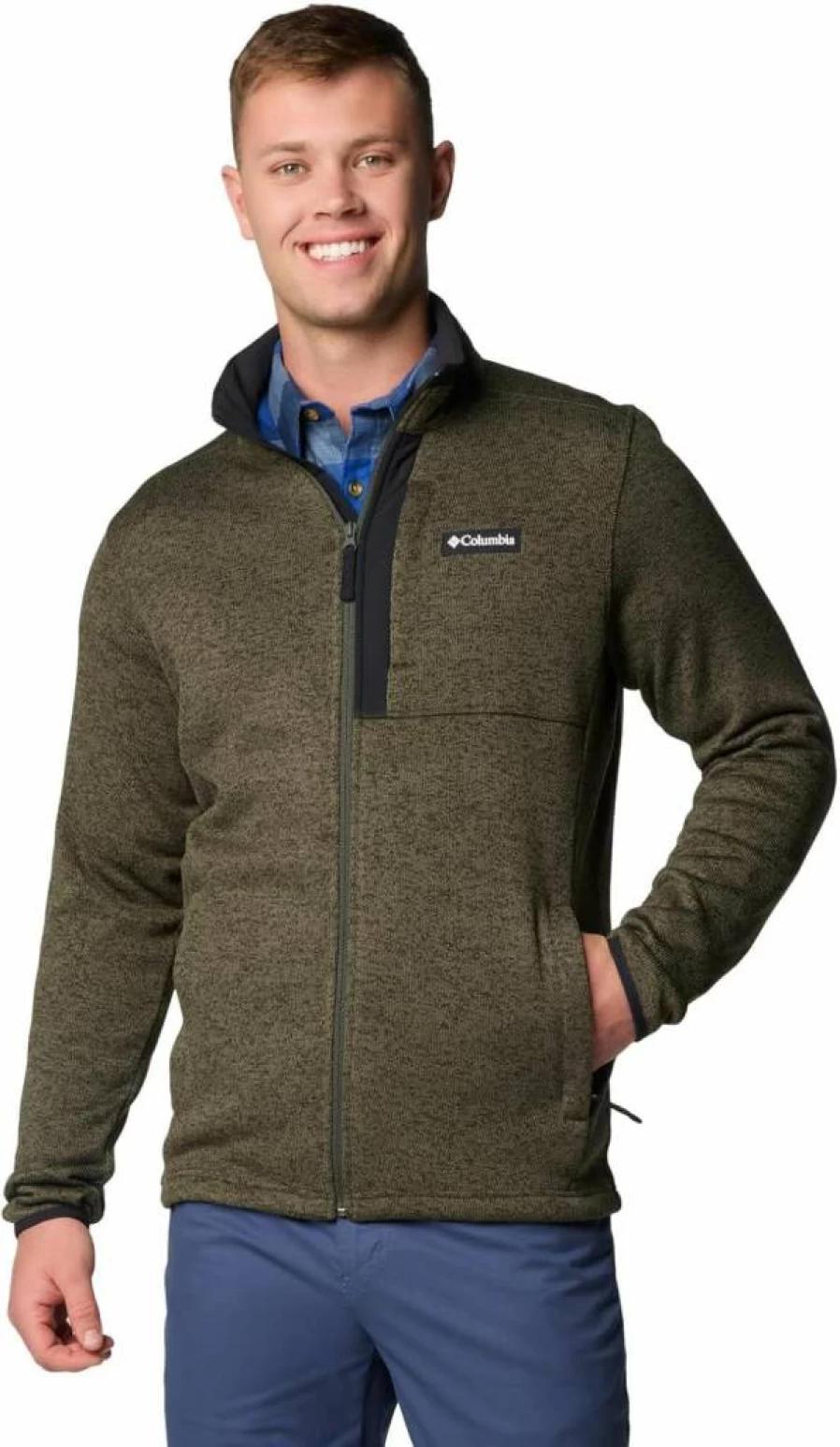 Columbia Men's Weather-Resistant Full Zip Sweater Jacket for Outdoor Activities