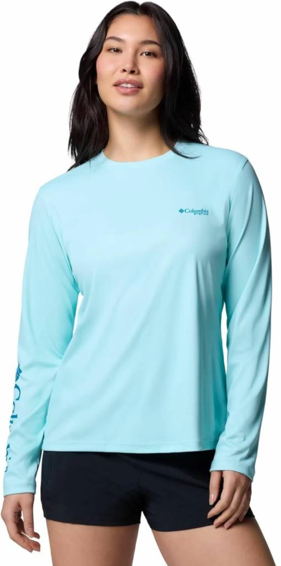 Columbia Women's PFG Tidal Tee Long Sleeve Shirt with Fish Star Design - UPF Sun Protection Fishing Top