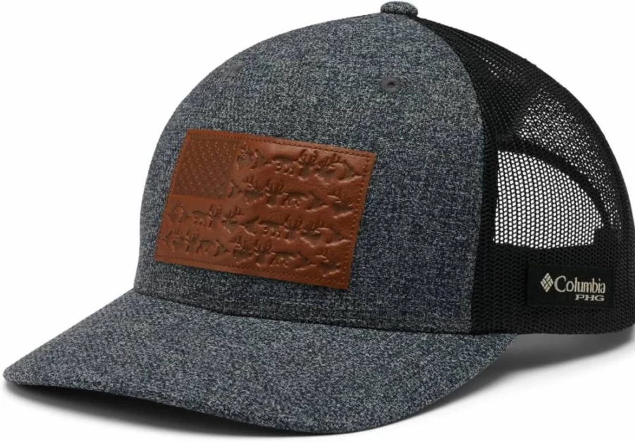 Columbia PHG Leather Game Adjustable Snapback Hat with Flag Logo