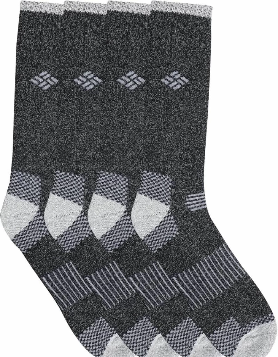 Columbia Men's Moisture-Wicking Crew Socks 4-Pack - Breathable & Odor-Control Hiking Socks
