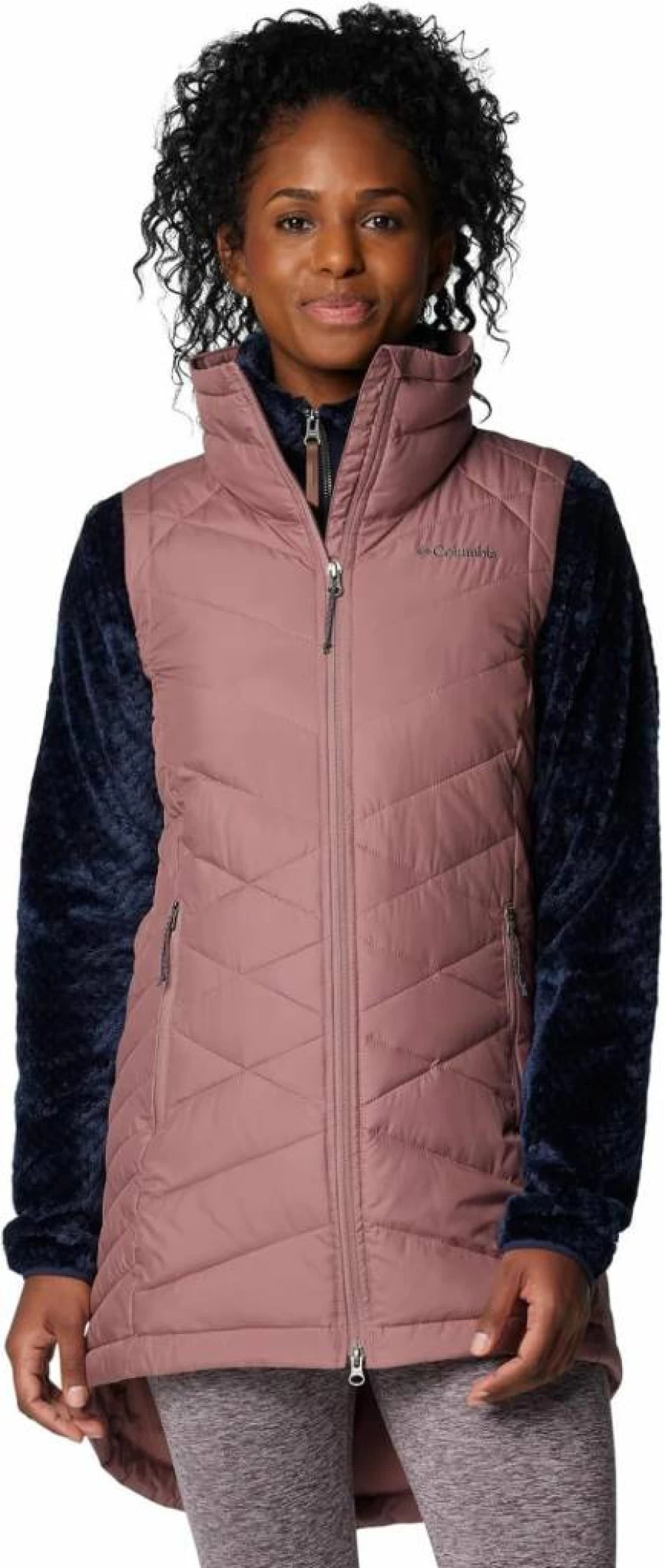 Columbia Women's Heavenly II Long Down Vest - Lightweight Insulated Winter Puffer Jacket