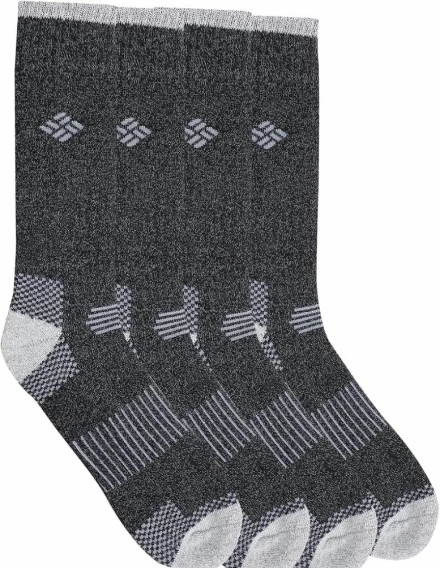 Columbia Men's Moisture-Wicking Crew Socks 4-Pack - Breathable & Odor-Control Hiking Socks