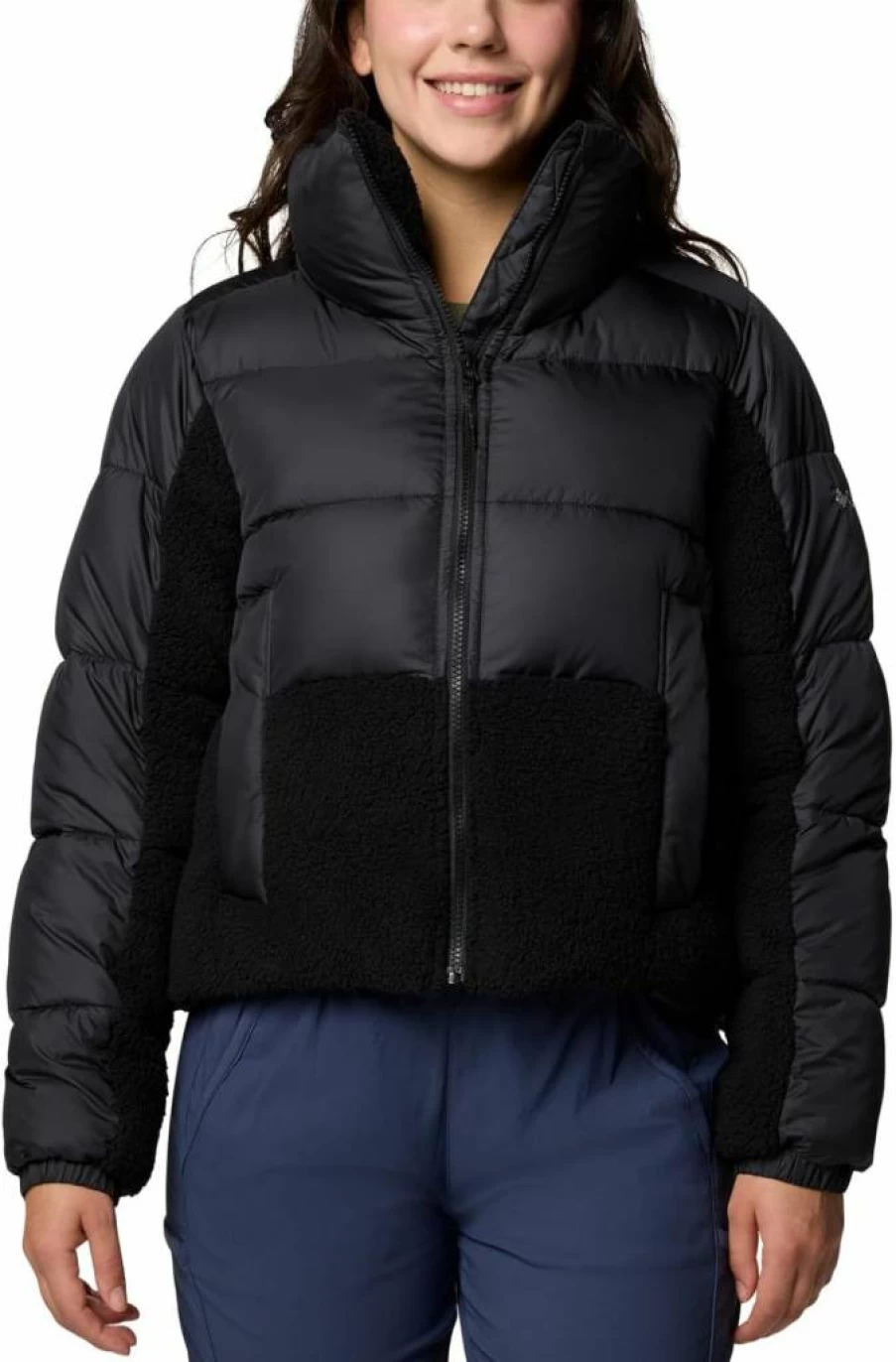 Columbia Women's Leadbetter Point II Sherpa Hybrid Jacket - Warm Winter Coat for Outdoor Activities
