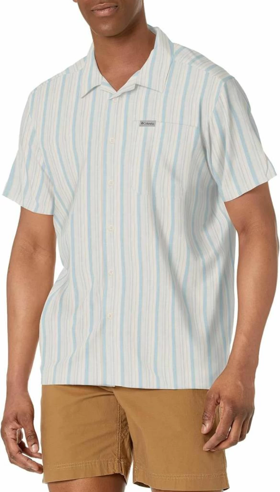 Columbia Men's Sage Springs Linen Short Sleeve Shirt - Lightweight Summer Casual Top