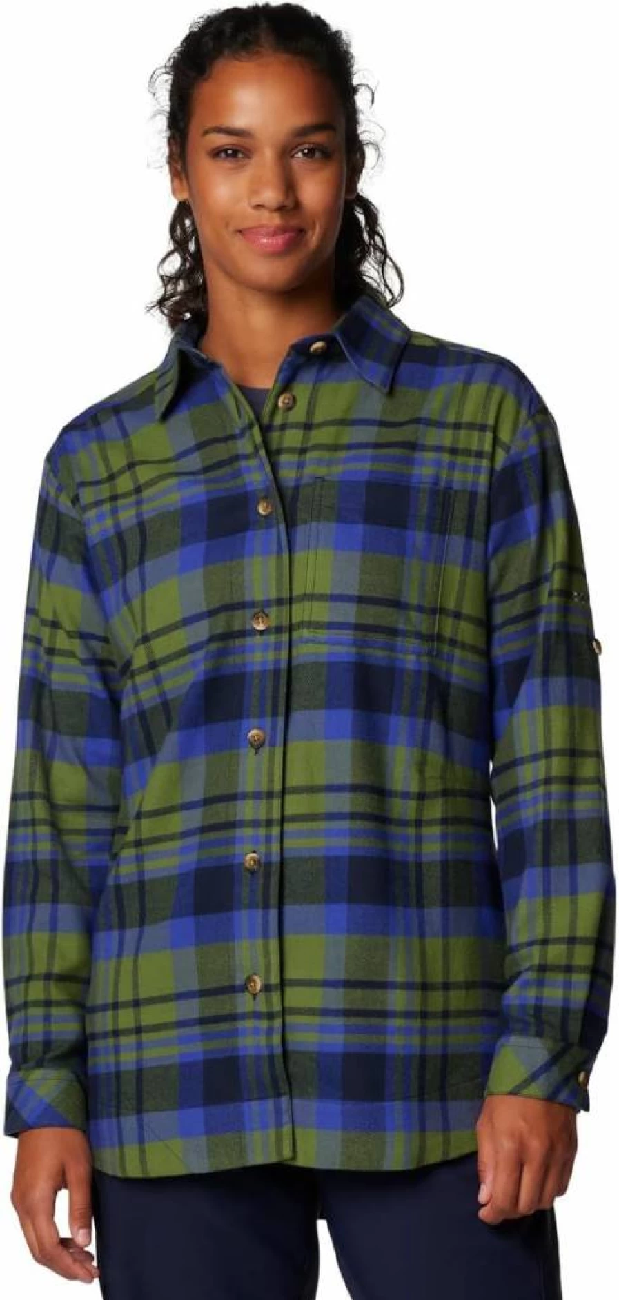 Columbia Women's Holly Hideaway Flannel Shirt - Soft Plaid Long Sleeve Button-Up for Outdoor & Casual Wear