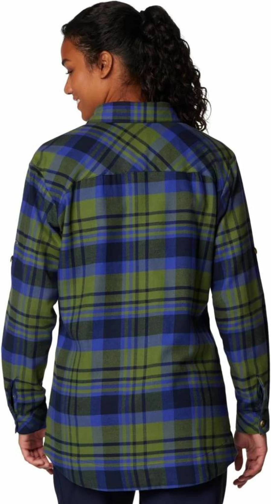 Columbia Women's Holly Hideaway Flannel Shirt - Soft Plaid Long Sleeve Button-Up for Outdoor & Casual Wear