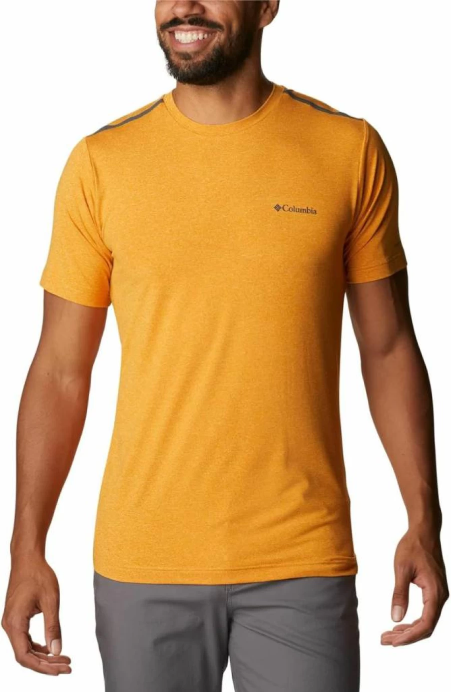 Columbia Men's Tech Trail Crew Neck Hiking Shirt - Moisture-Wicking & Breathable Outdoor Performance Top
