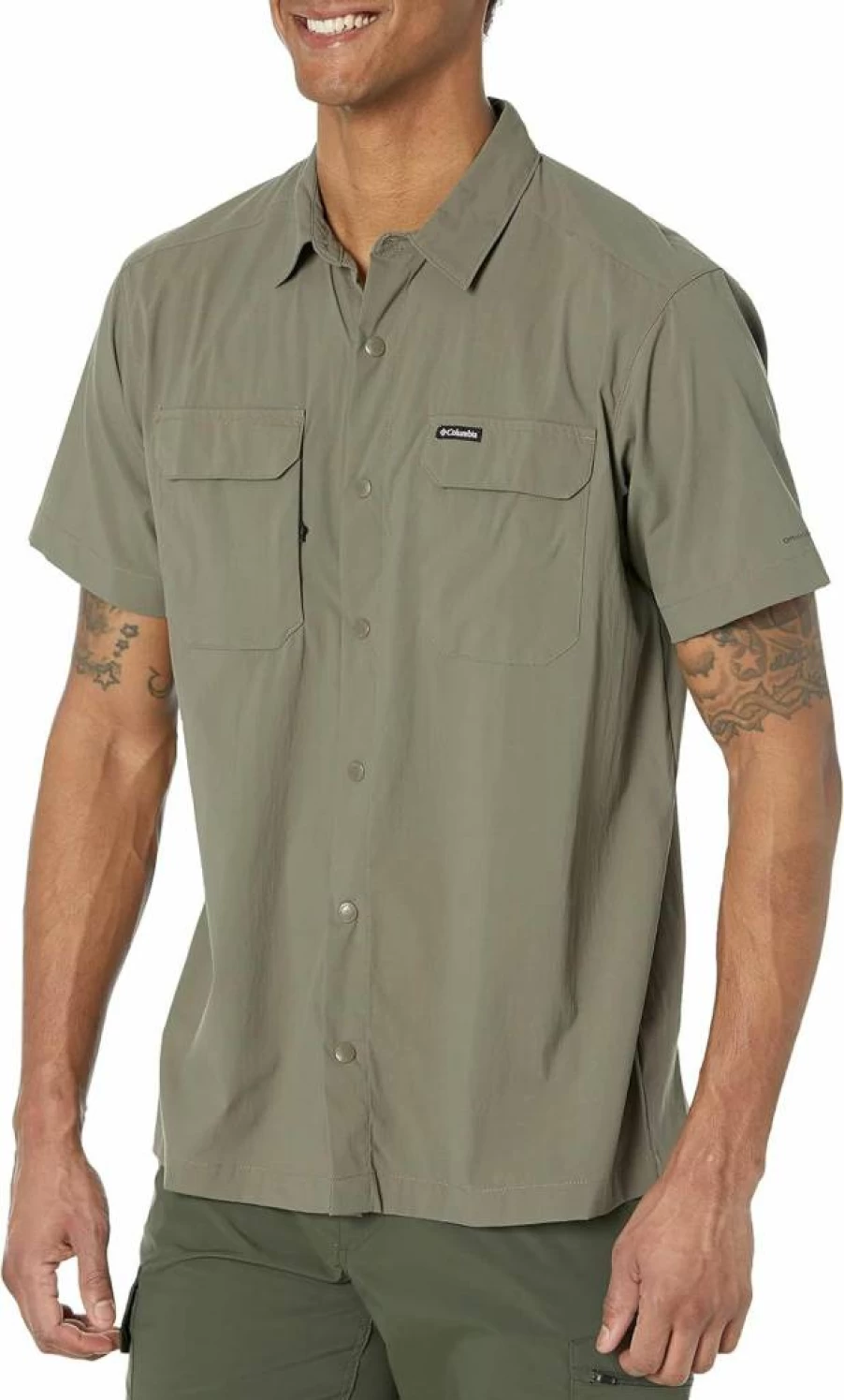 Columbia Men's CanyonGate Utility Short Sleeve Shirt - Lightweight Outdoor Hiking & Travel Top