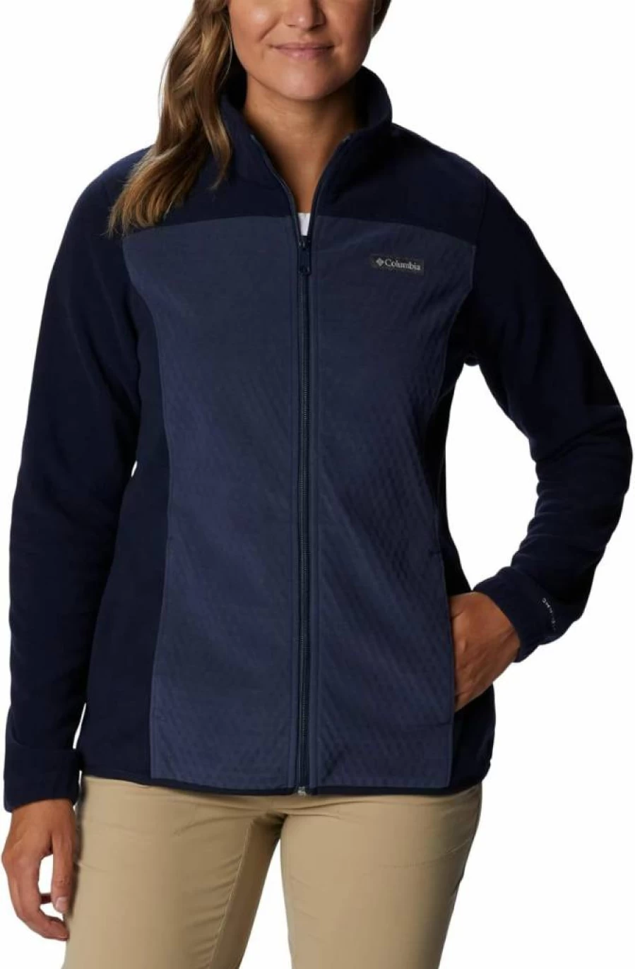 Columbia Women's Overlook Trail Full Zip Fleece Jacket - Lightweight Hiking Pullover with Zipper, Warm Outdoor Layering