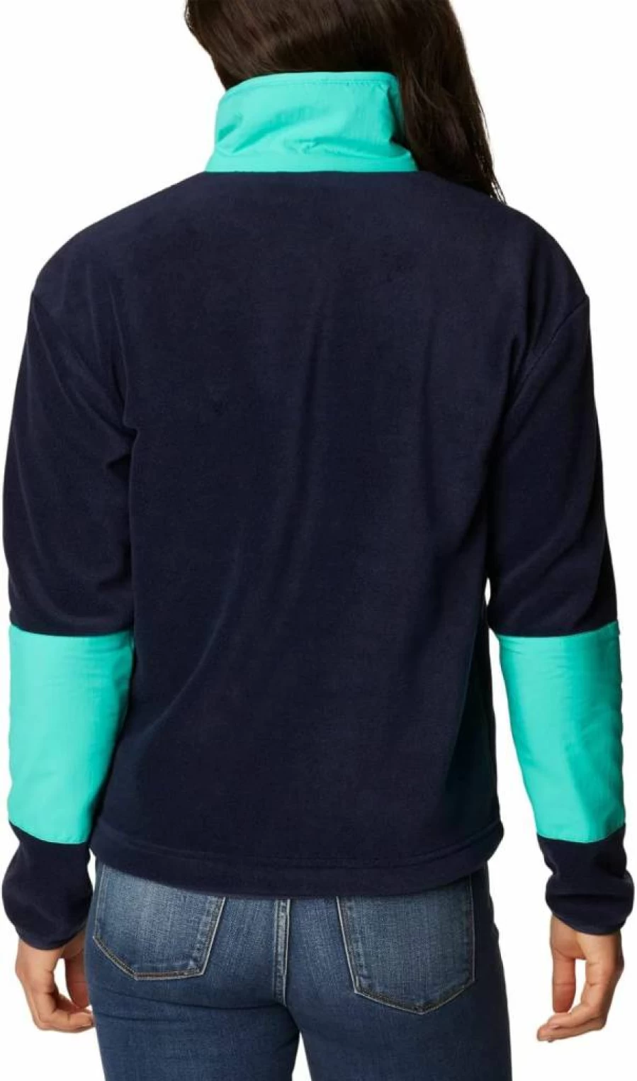 Columbia Women's Benton Springs Fleece Crop Pullover - Lightweight Thermal Half-Zip Jacket for Hiking & Outdoor Activities