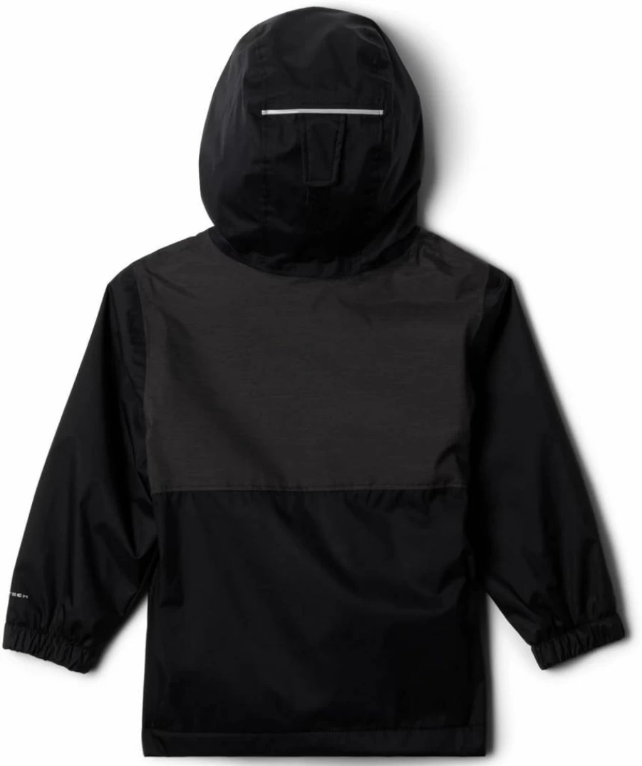 Columbia Boys' Fleece-Lined Water-Resistant Jacket for Toddlers, Black, Size 3T - Rainy Trails II Outdoor Coat