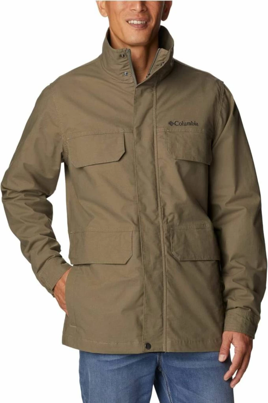 Columbia Men's Sage Lake Waterproof Jacket – Lightweight Outdoor Raincoat for Hiking & Camping