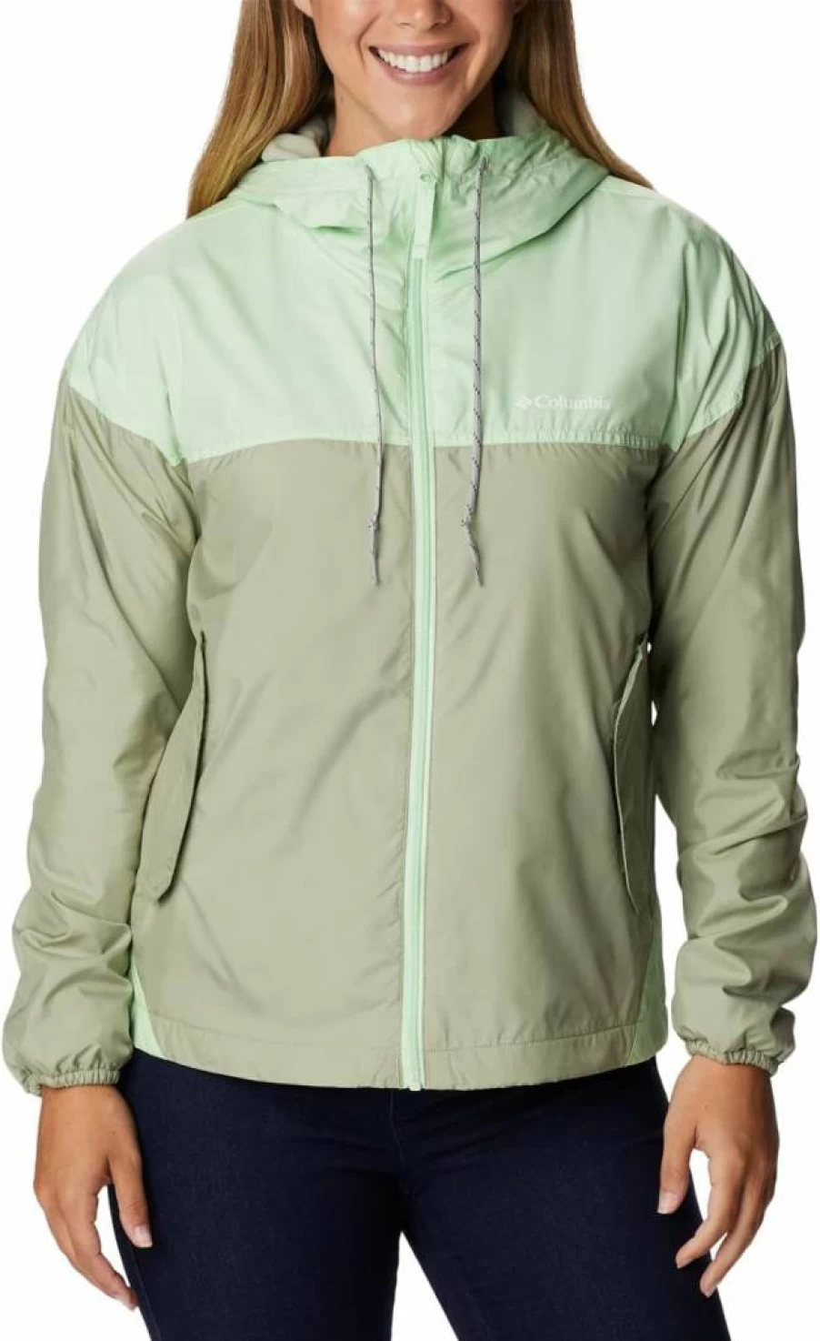Columbia Women's Flash Challenger Water-Resistant Lined Windbreaker Jacket for Outdoor Activities