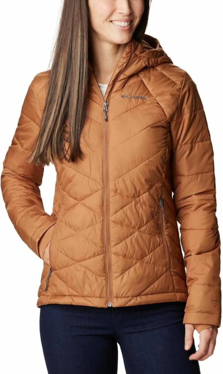 Columbia Women's Heavenly Hooded Jacket - Lightweight Water-Resistant Outdoor Coat for Hiking & Travel
