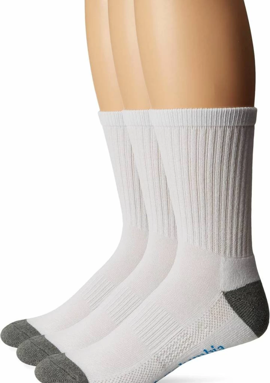 Columbia Men's Half Cushion Crew Socks - Lightweight Hiking & Outdoor Performance Socks
