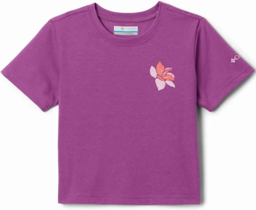 Columbia Girls' La Poudre Pass Short Sleeve T-Shirt - Quick-Dry & Comfortable Kids Hiking Tee
