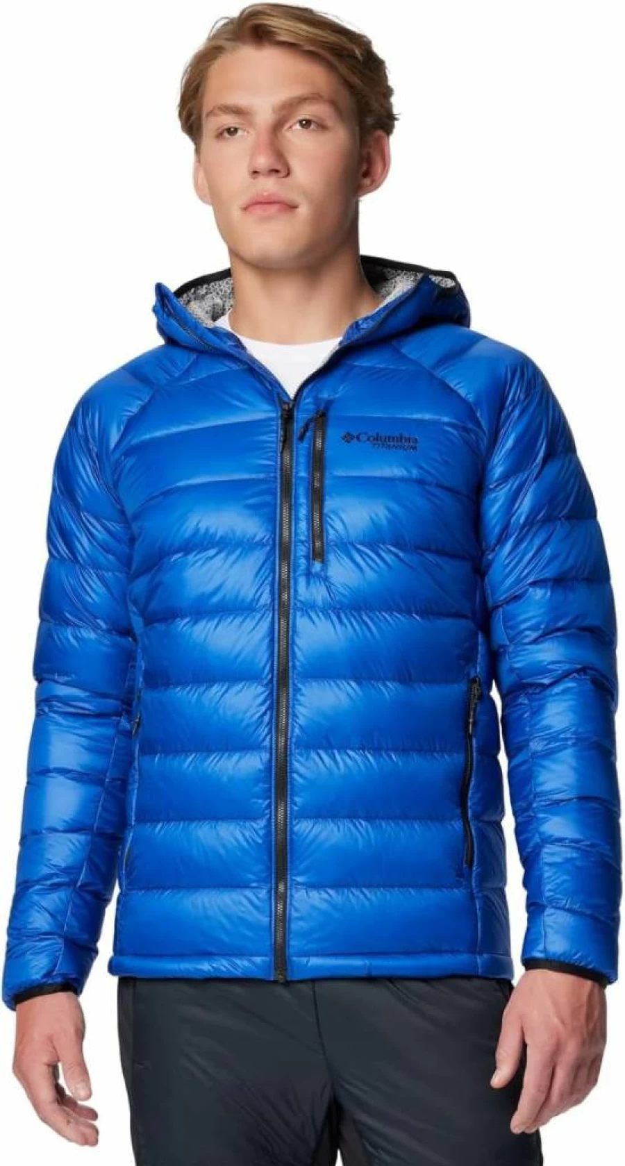 Columbia Men's Arctic Crest Down Hooded Winter Jacket - Lightweight Insulated Parka for Cold Weather
