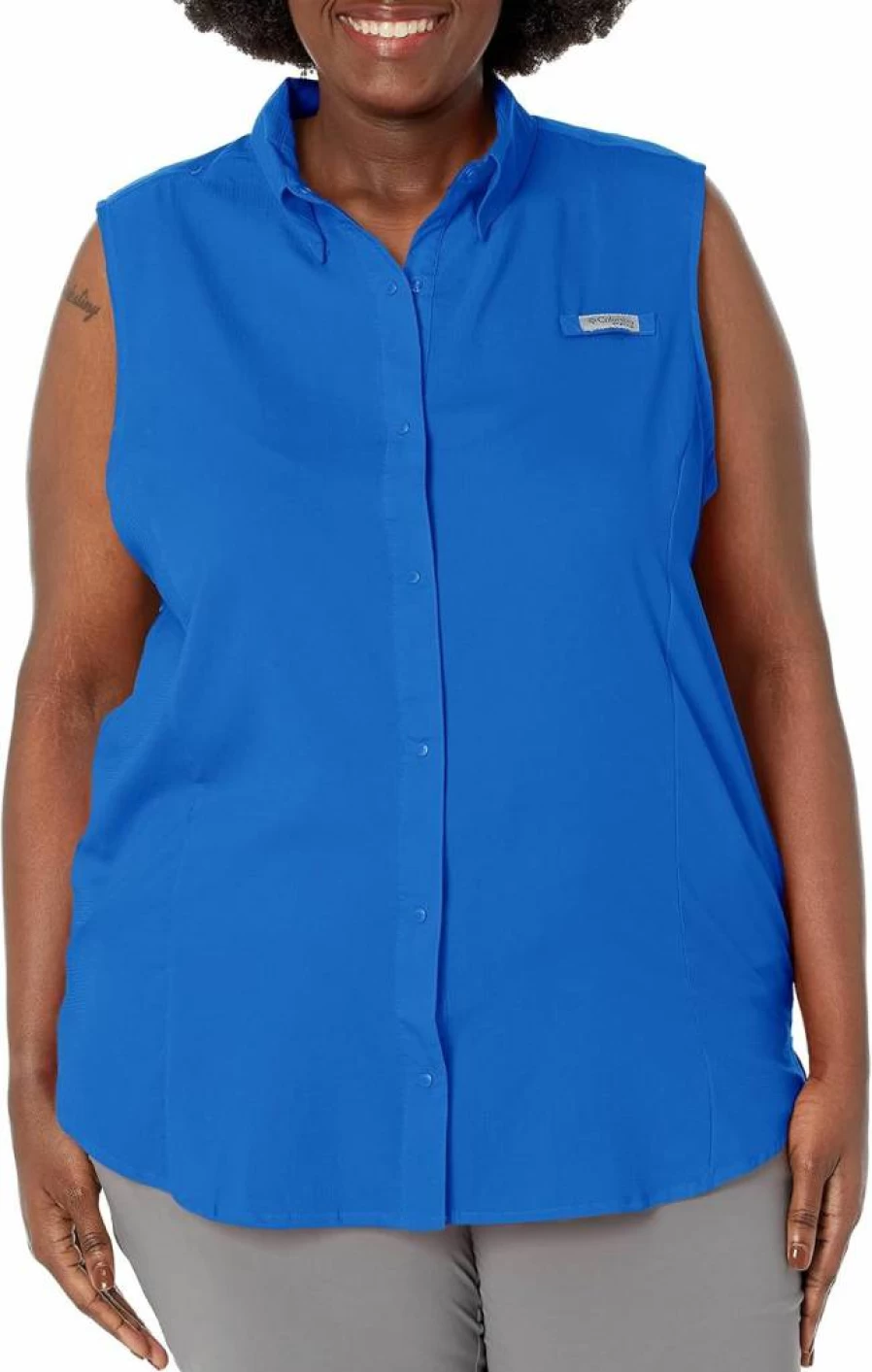 Columbia Women's Tamiami PFG Sleeveless Shirt - UPF Sun Protection Fishing & Outdoor Activewear