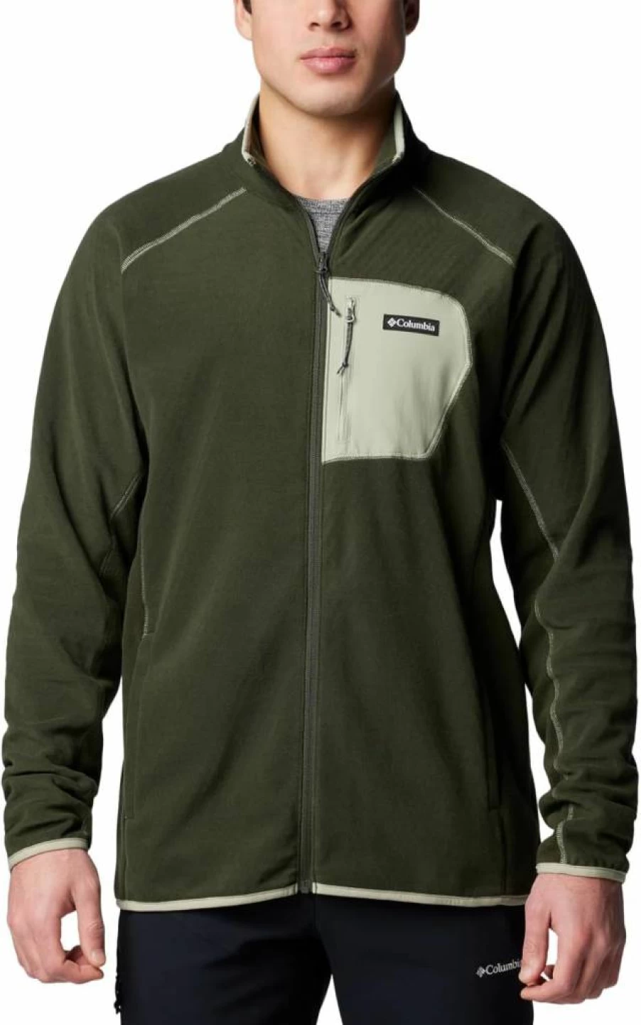 Columbia Men's Full Zip Outdoor Tracks II Jacket - Lightweight Hiking & Running Fleece