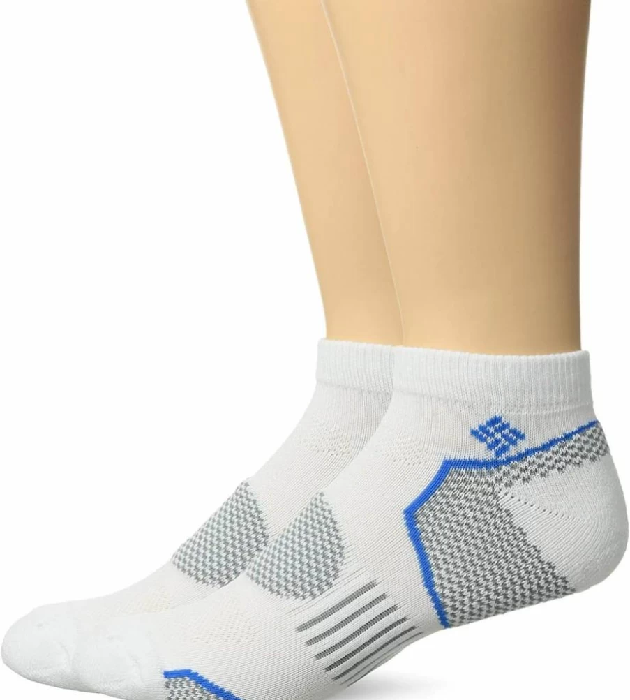 Columbia Men's 2-Pack Low Cut Walking Socks – Lightweight & Breathable Balance Point Performance Socks