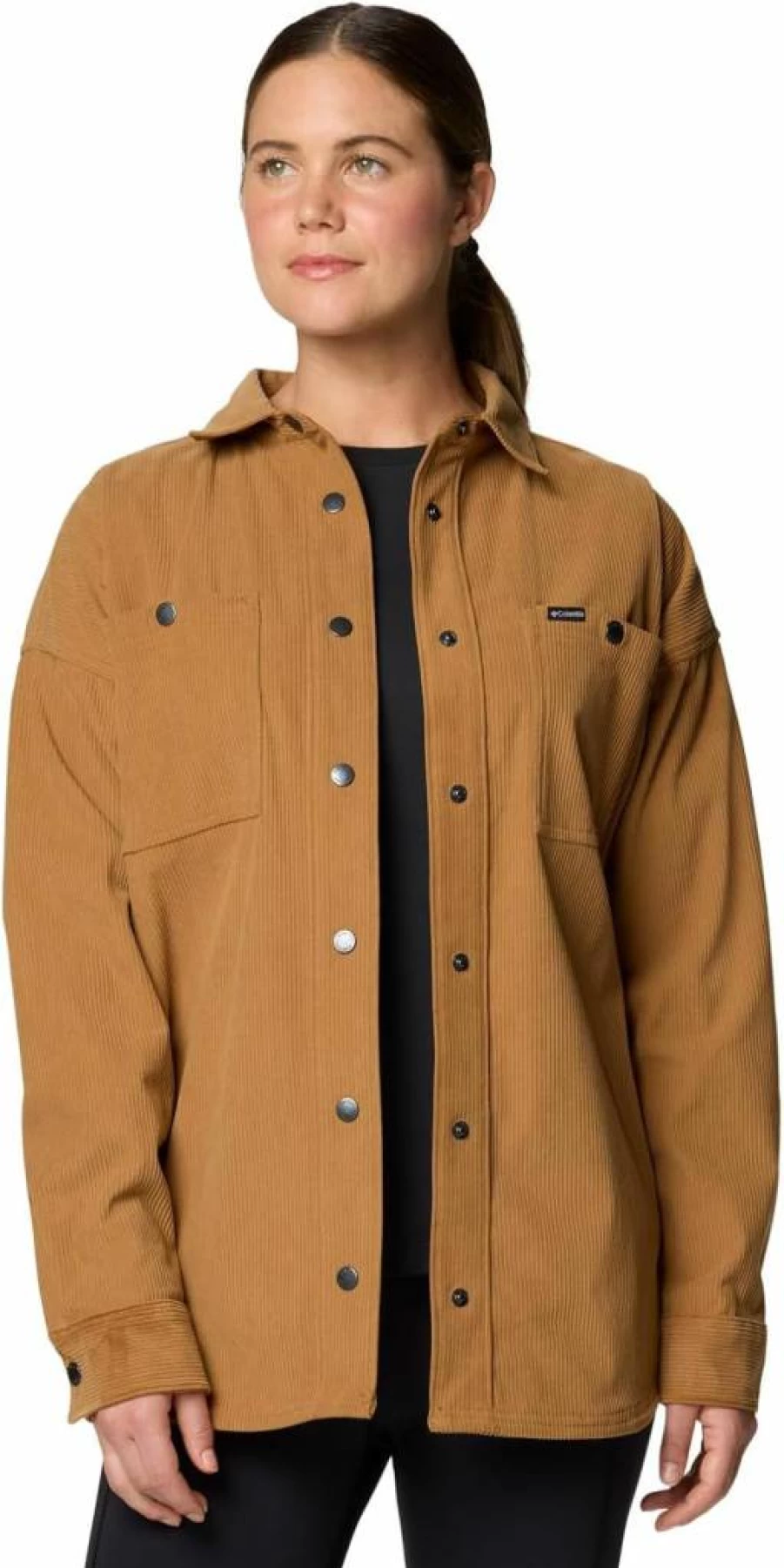 Columbia Women's Blue Point Creek Corduroy Shirt Jacket - Lightweight Casual Corduroy Shirt for Women