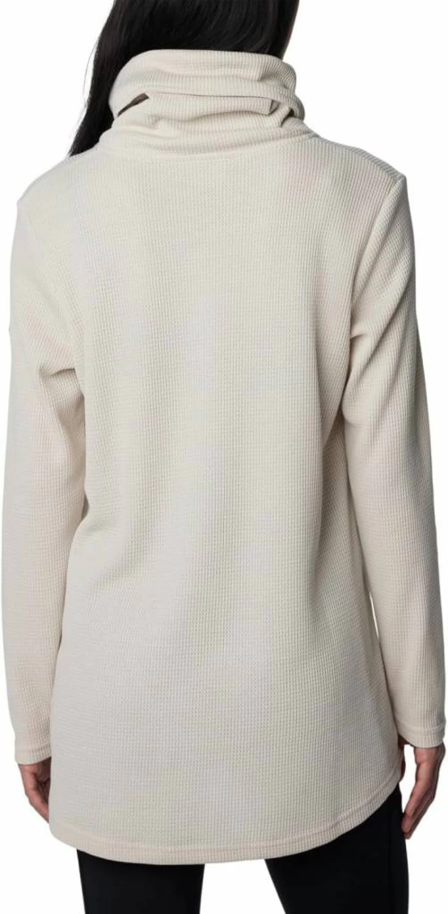 Columbia Women's Dark Stone Medium Waffle Knit Pullover with Cowl Neck - Holly Hideaway Sweater