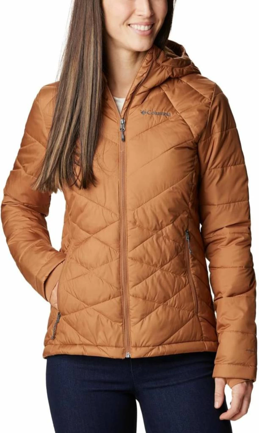 Columbia Women's Heavenly Hooded Jacket - Lightweight Water-Resistant Outdoor Windbreaker