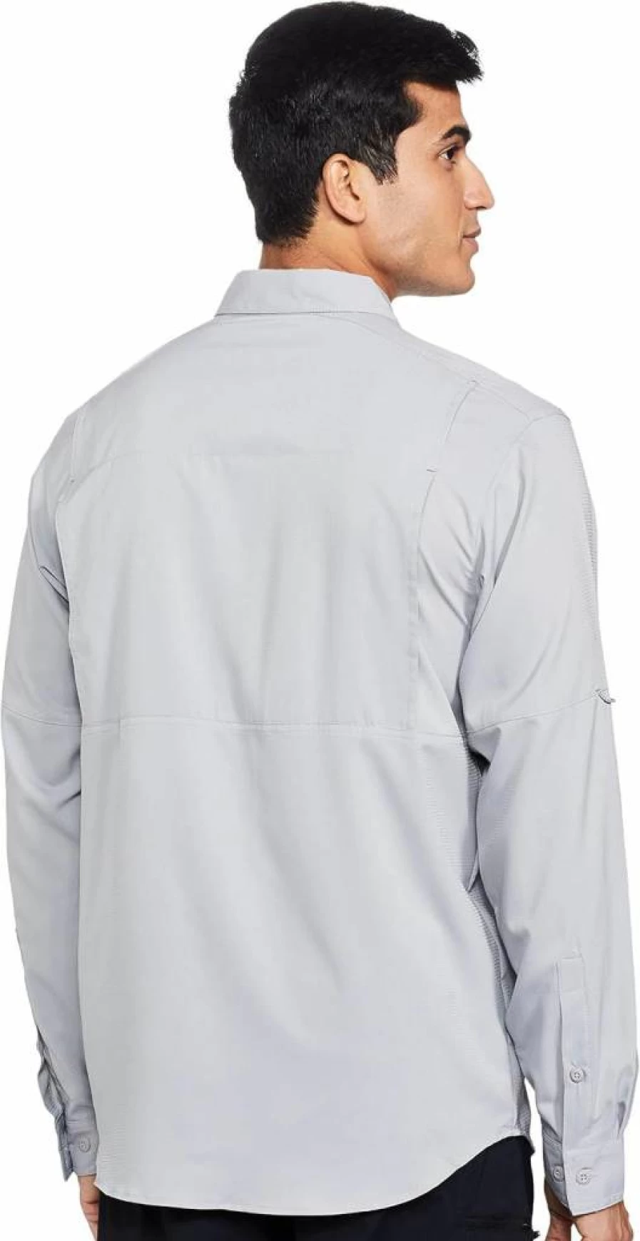 Columbia Men's Big & Tall Silver Ridge Lite Long Sleeve Hiking Shirt - Lightweight Quick-Dry Travel Button-Up (Grey, 4X)