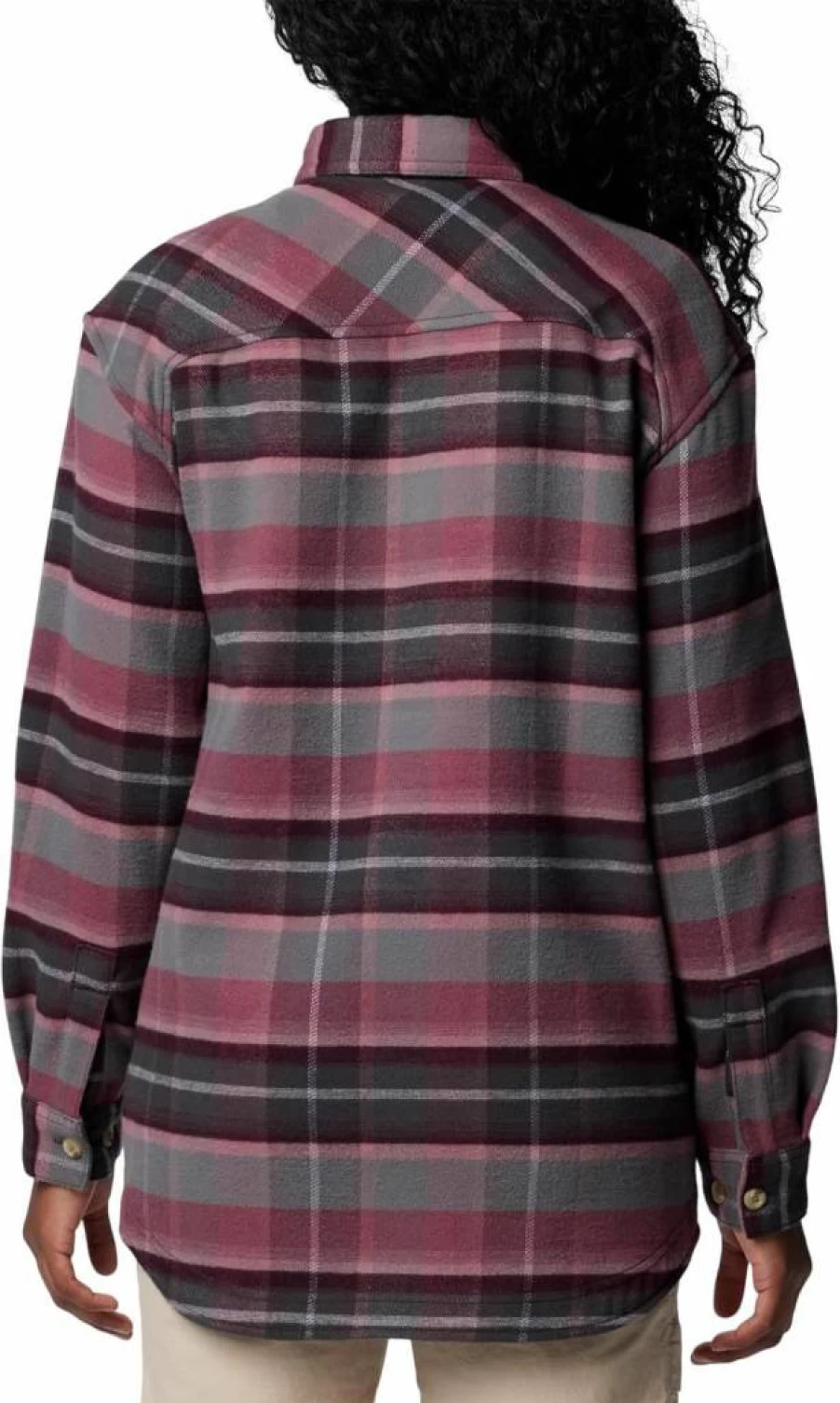Columbia Women's Calico Basin Shirt Jacket - Lightweight Outdoor Flannel Shirt for Hiking & Casual Wear