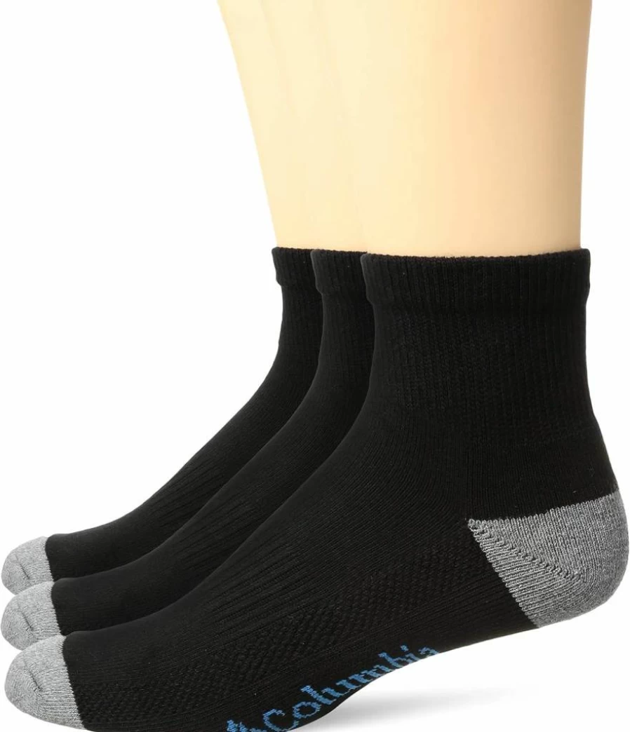 Columbia Men's Half Cushion Quarter Socks - Lightweight Hiking & Outdoor Performance Footwear