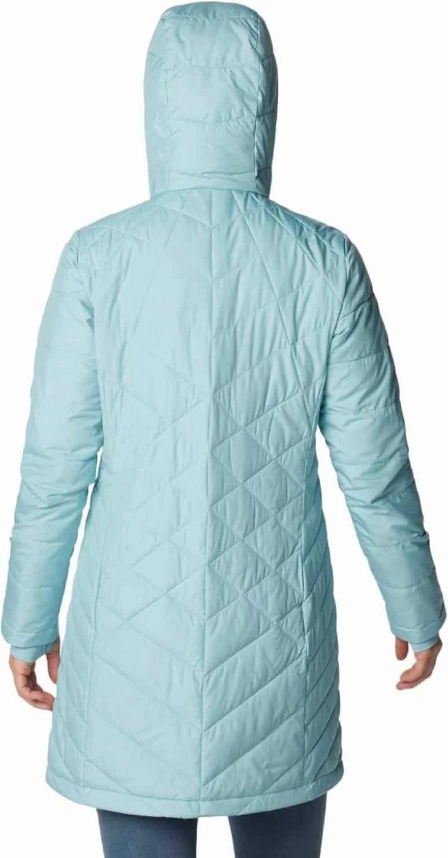 Columbia Women's Heavenly Long Hooded Jacket - Waterproof Winter Coat with Lightweight Insulation