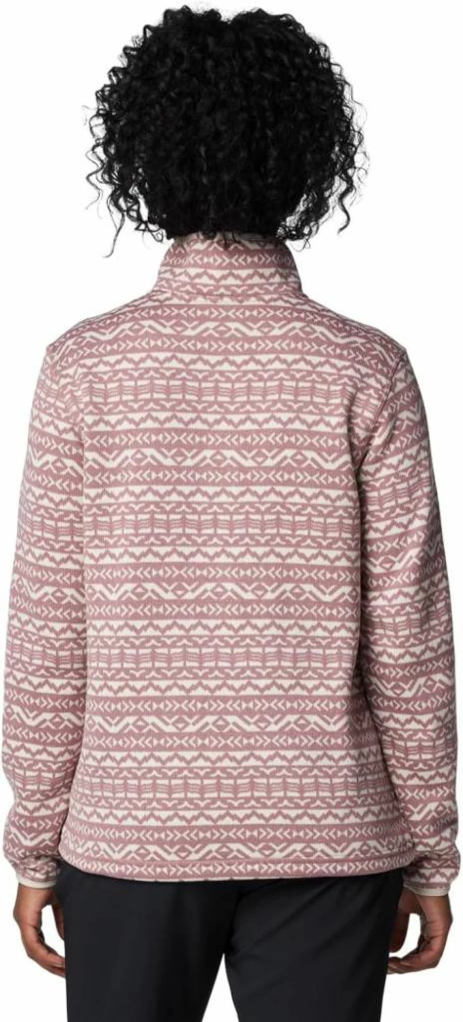 Columbia Women's Full Zip Sweater with Weather Print - Lightweight Fleece Jacket for Outdoor Activities