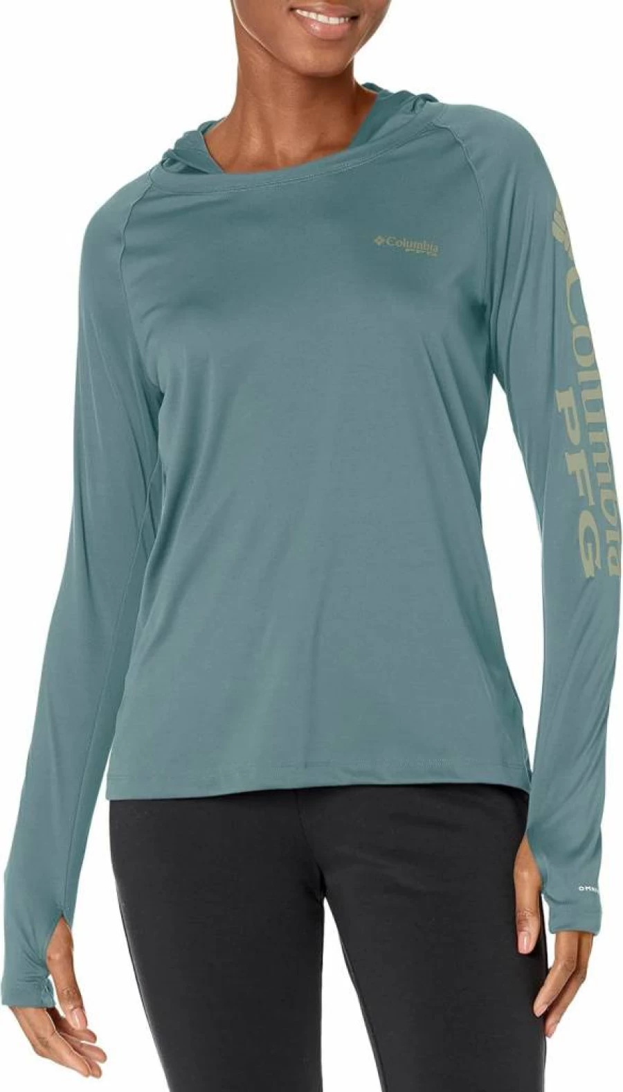 Columbia Women's PFG Tidal Tee Hoodie - UPF Sun Protection, Moisture-Wicking Fishing Shirt, Lightweight Quick-Dry Performance Hooded Top