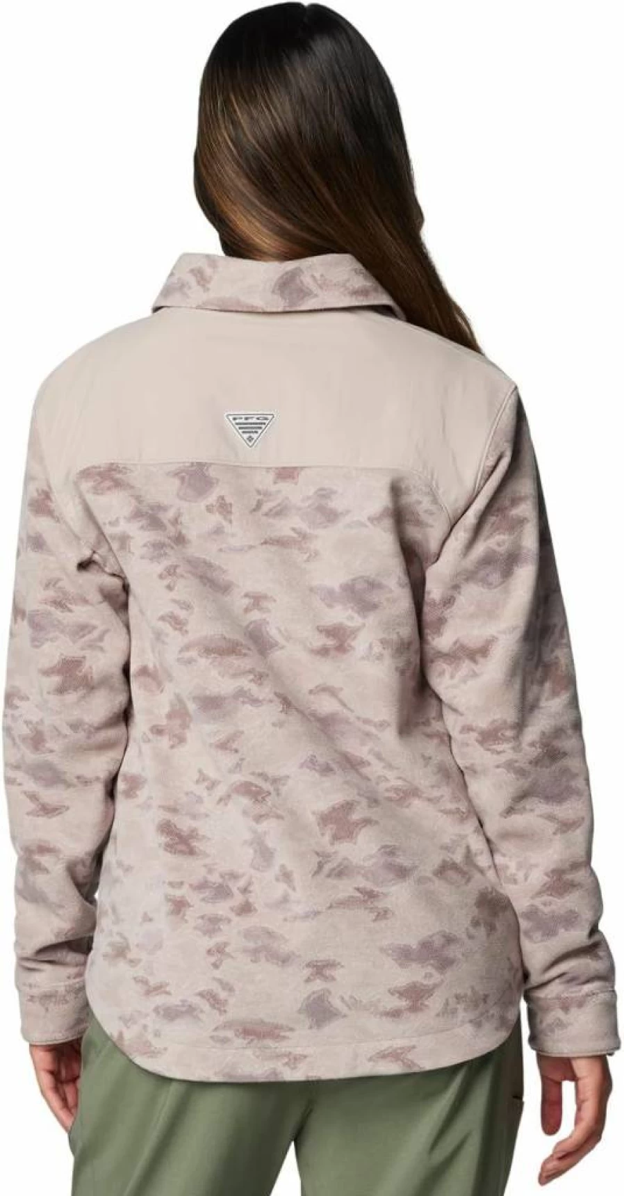 Columbia Women's PFG Uncharted Fleece Overshirt - Lightweight Water-Resistant Outdoor Shirt for Hiking & Fishing