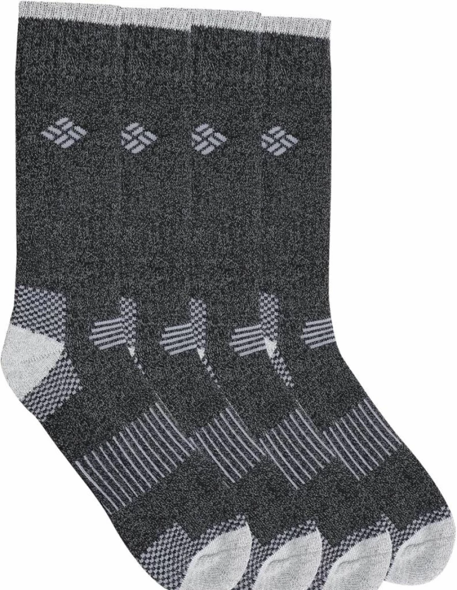 Columbia Men's Moisture-Wicking Crew Socks 4-Pack - Breathable & Odor-Control Hiking Socks
