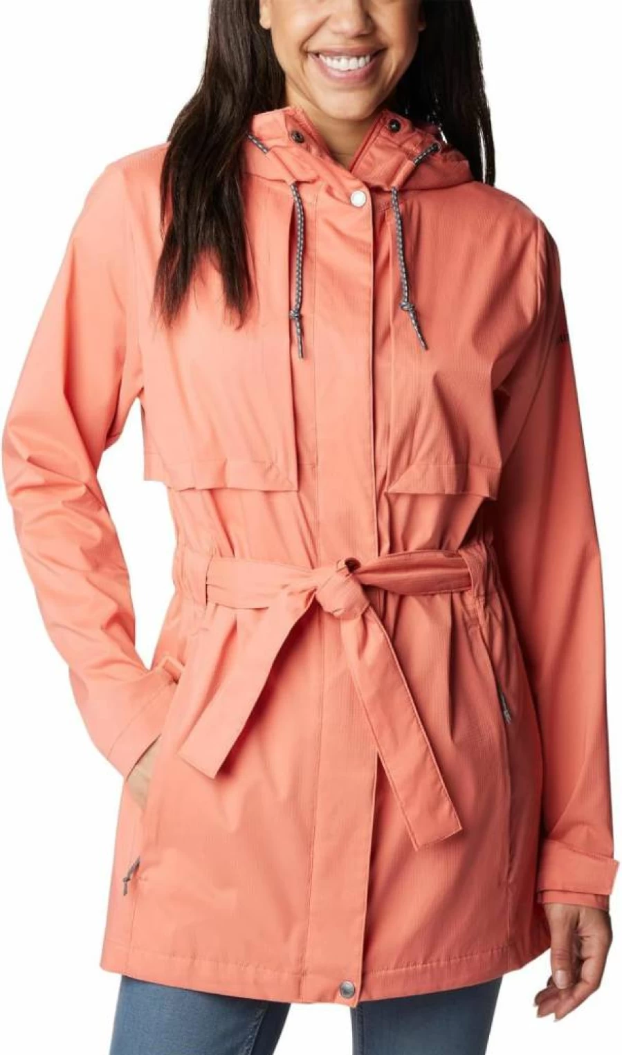 Columbia Women's Pardon My Trench II Waterproof Rain Jacket - Lightweight Windproof Outerwear for Hiking & Outdoor Activities