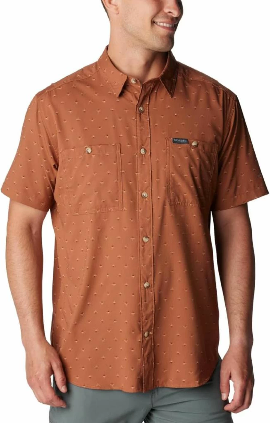 Columbia Men's Utilizer Printed Short Sleeve Shirt - Quick-Dry Woven Travel Top