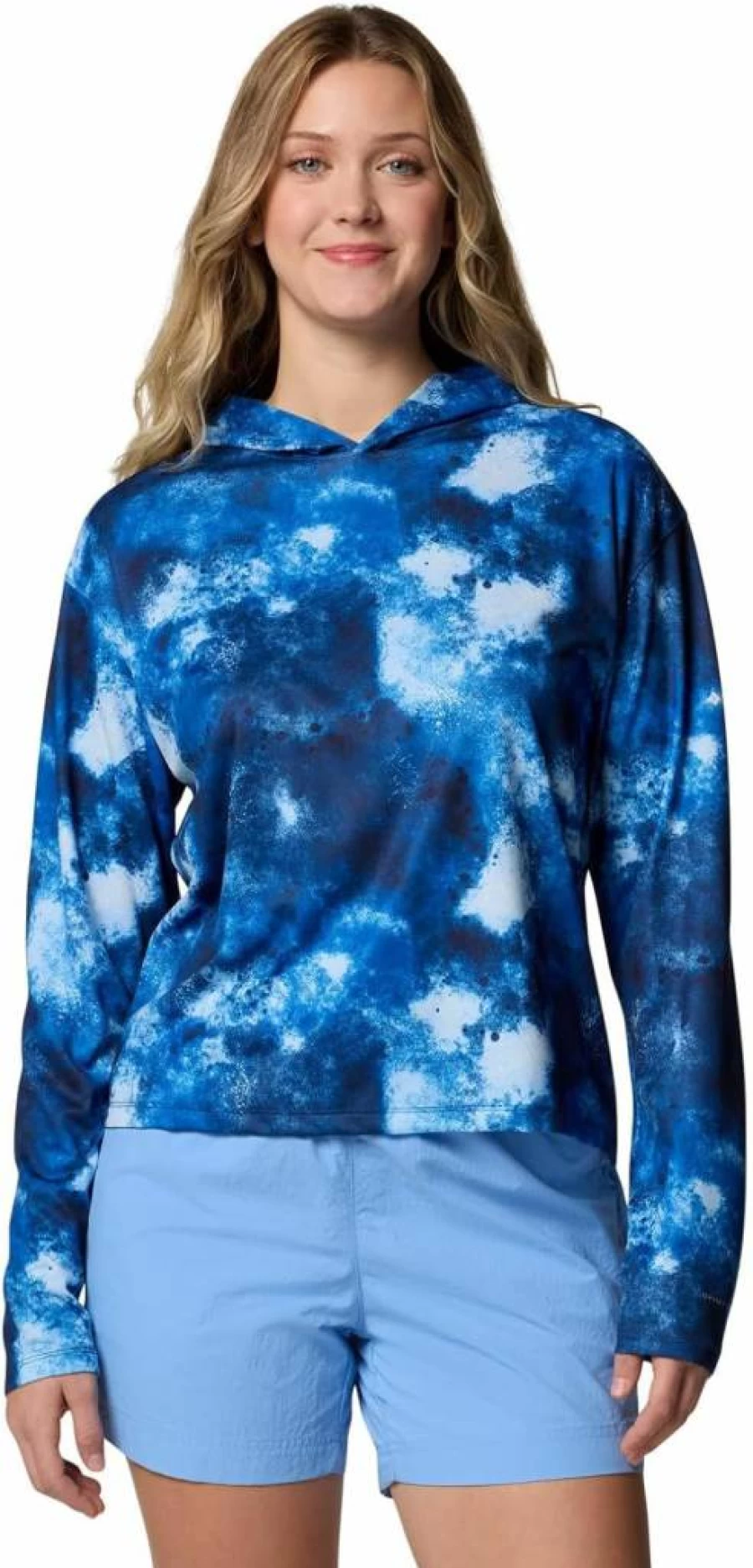 Columbia Women's PFG Solar Stream Printed Hoodie - UPF Sun Protection, Lightweight Fishing & Outdoor Hooded Jacket