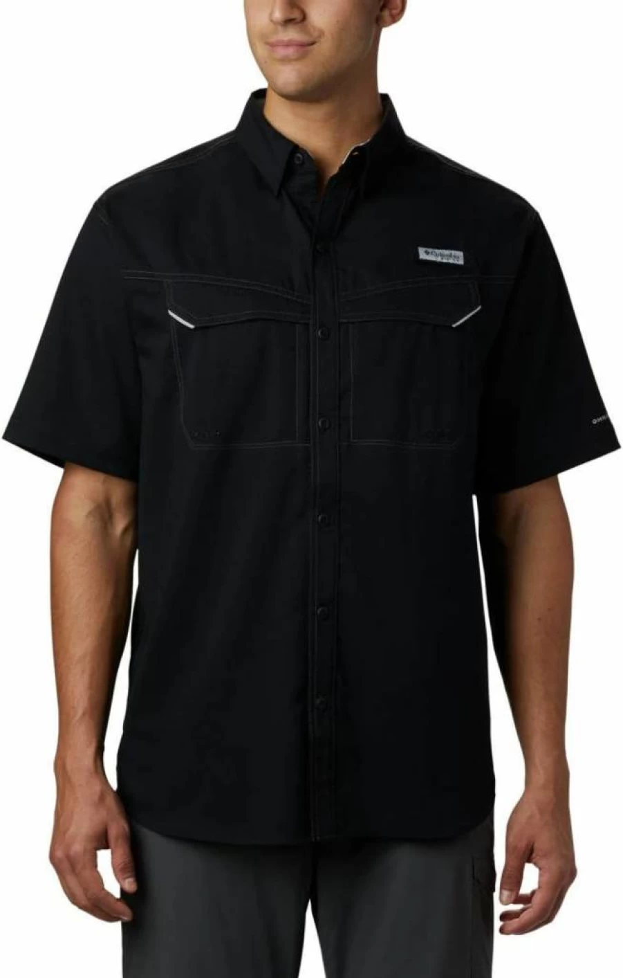 Columbia Men's Big & Tall Low Drag Offshore Quick-Dry Short Sleeve Shirt - Black, 1X