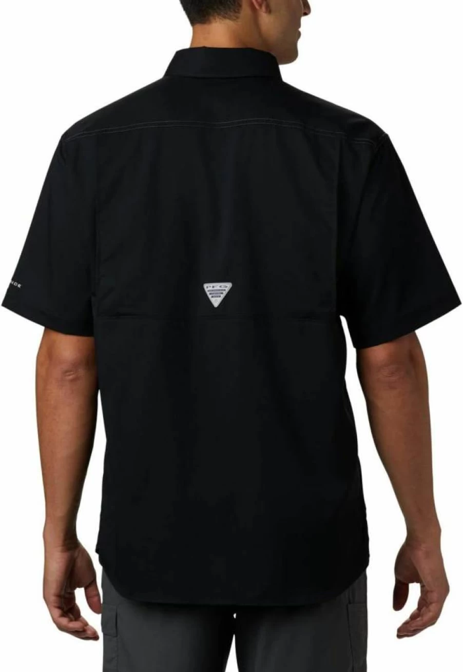 Columbia Men's Big & Tall Low Drag Offshore Quick-Dry Short Sleeve Shirt - Black, 1X