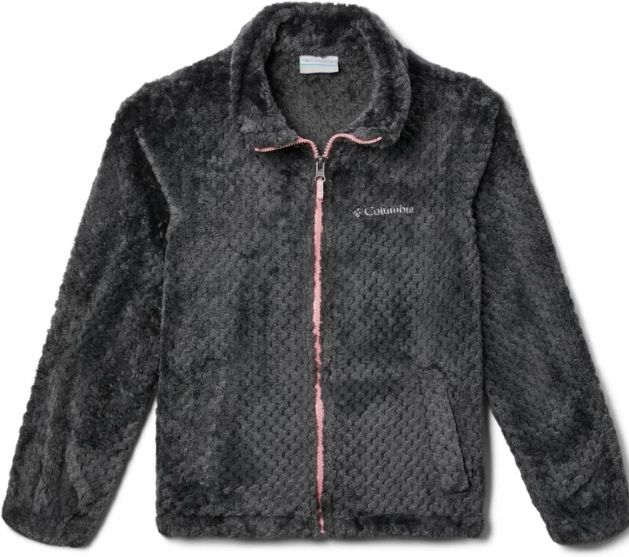 Columbia Girls' Fire Side Sherpa Fleece Jacket - Warm Full-Zip Winter Coat for Kids
