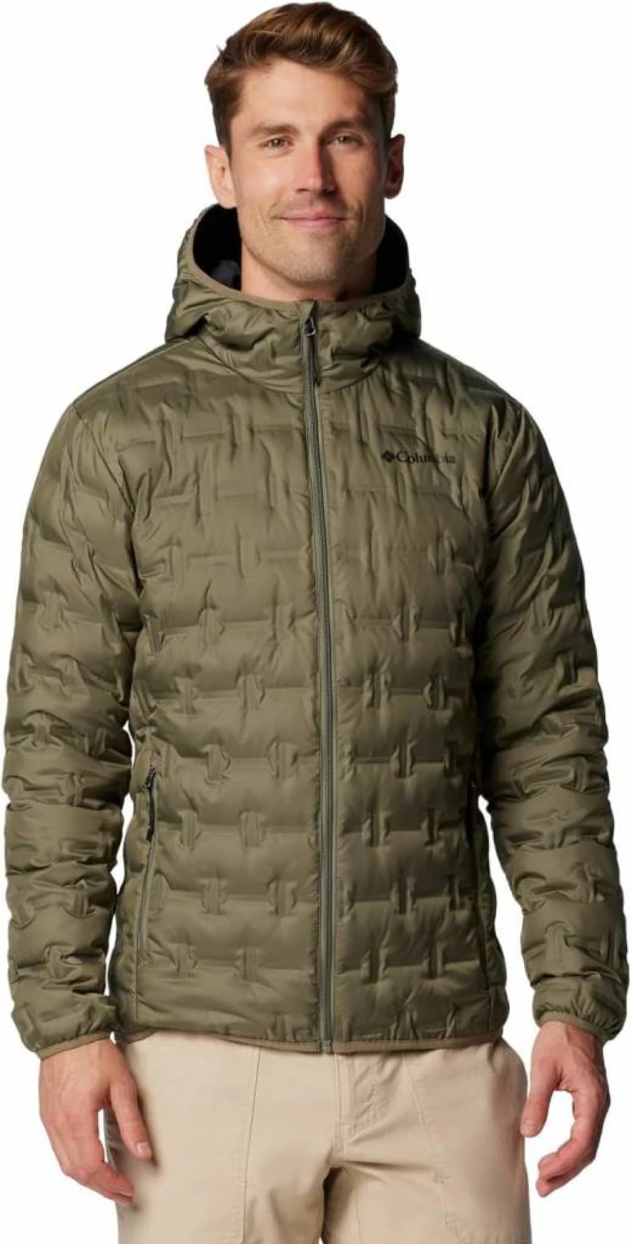 Columbia Men's Delta Ridge II Water-Resistant Down Hooded Jacket – Lightweight Winter Coat for Outdoor Activities