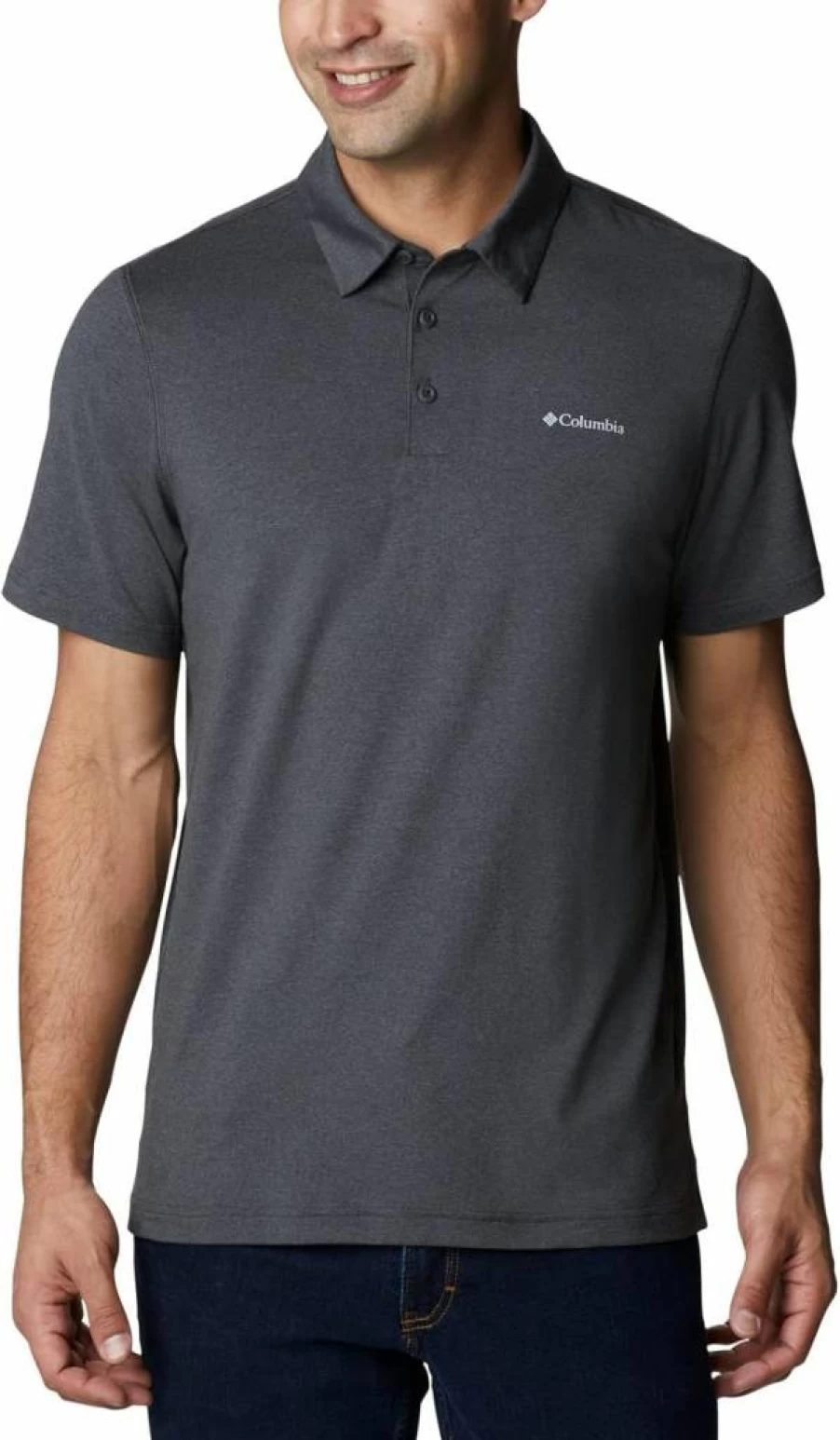 Columbia Men's Tech Trail Performance Polo Shirt - Moisture-Wicking & Breathable Hiking Shirt