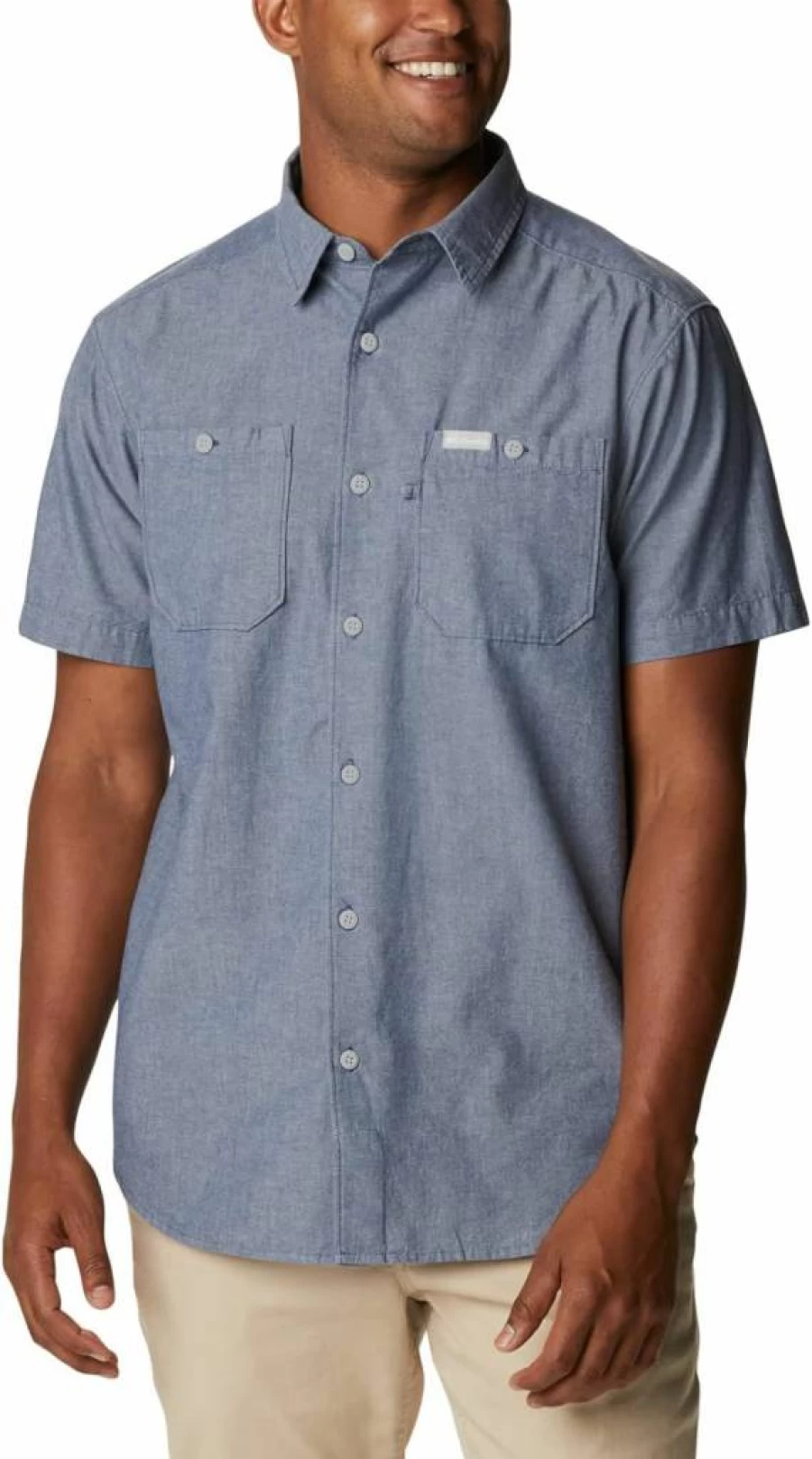 Columbia Men's Scenic Ridge Woven Short Sleeve Shirt - Lightweight Quick-Dry Hiking & Outdoor Top