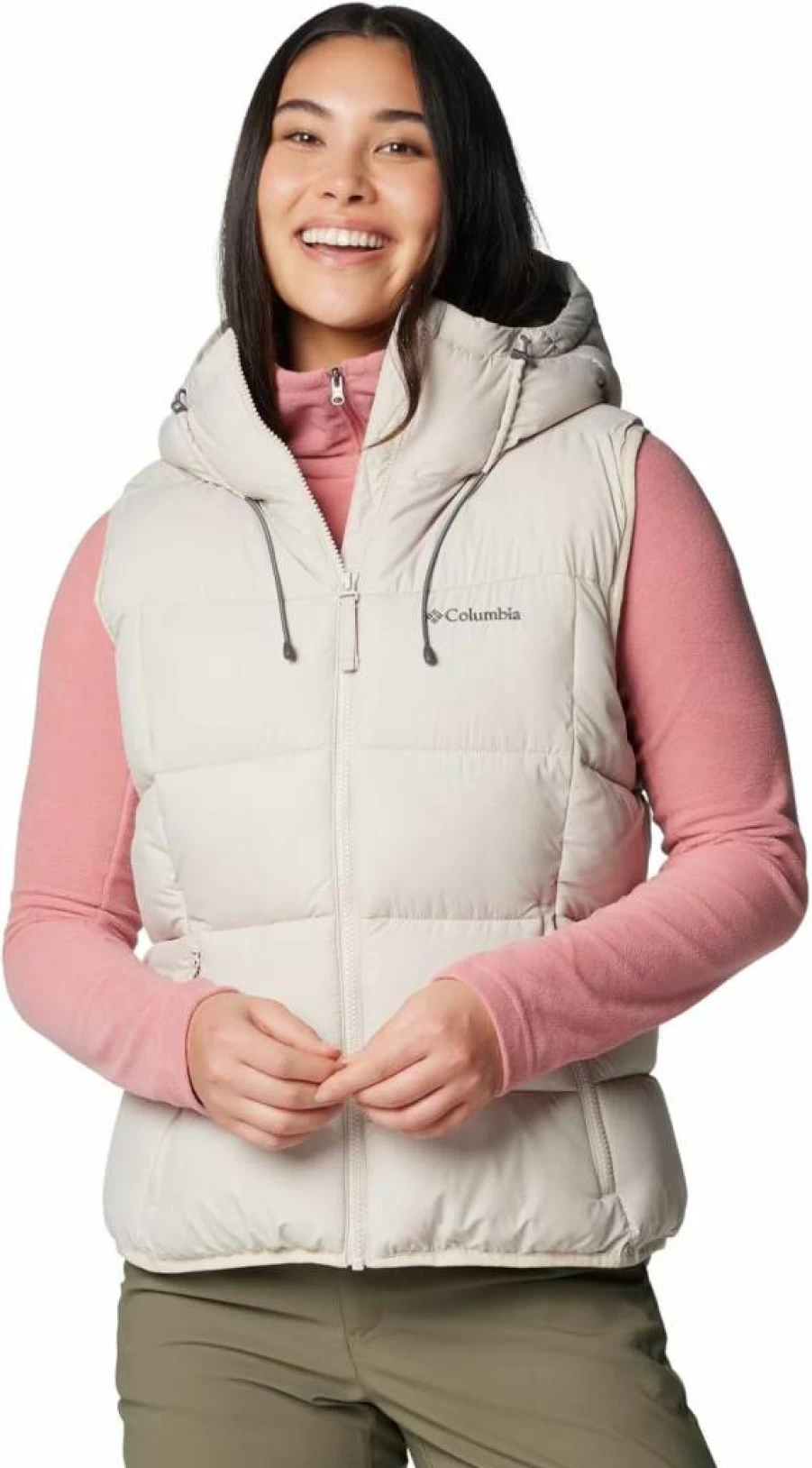 Columbia Women's Pike Lake II Insulated Vest 2024 - Dark Stone, Large - Lightweight Winter Puffer Vest for Outdoor Activities