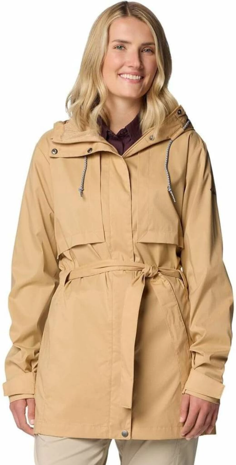 Columbia Women's Pardon My Trench III Water-Resistant Jacket - Lightweight Raincoat for Outdoor Activities
