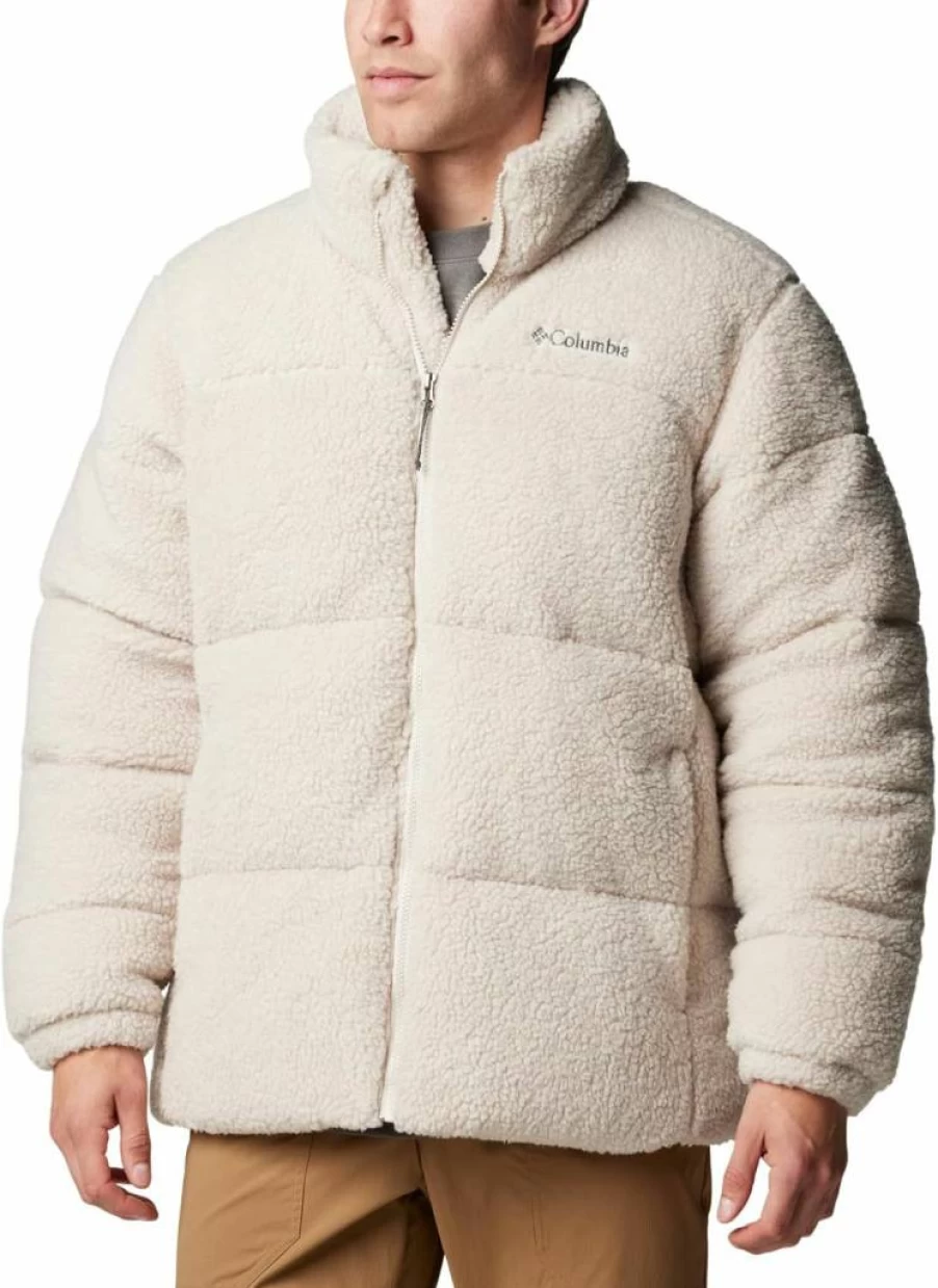 Columbia Men's Puffect II Sherpa Lined Jacket - Warm Winter Fleece Coat
